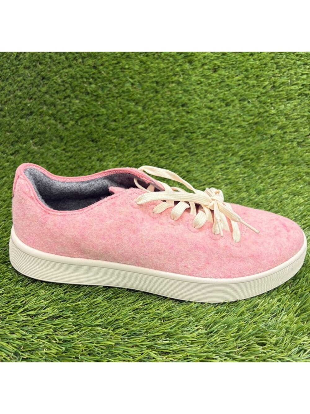 Allbirds Wool Cruiser Womens Size 11 Pink White Athletic Running Shoes Sneakers